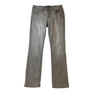 Earl Jeans Mid Rise Straight Leg Studded Stretch Gray Denim Jeans Women's Size 6